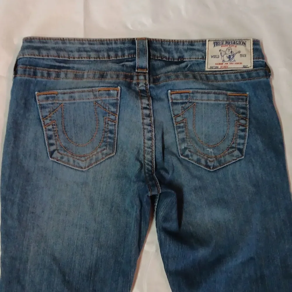 True Religion Dark Blue Skinny Jeans Womens 28